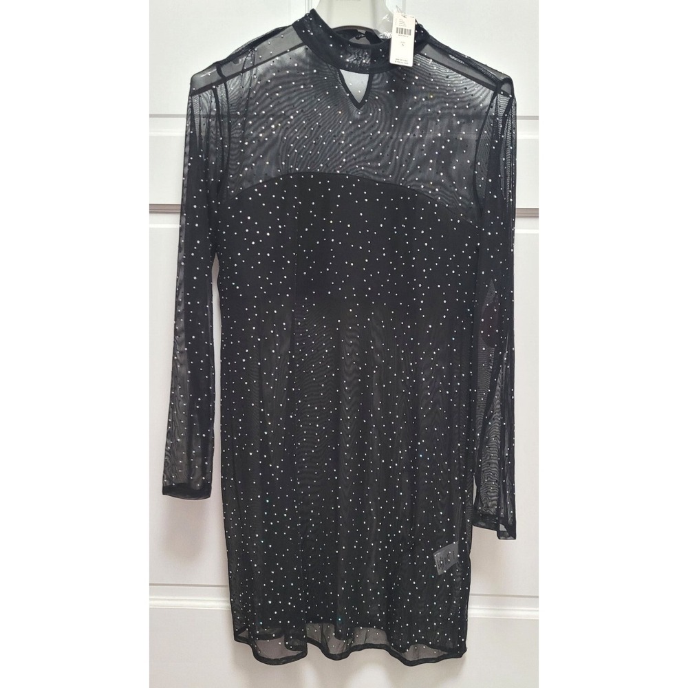 Anthropologie Eva Franco Starlight Long‎ Sleeve Sheer Tunic - Black - Small